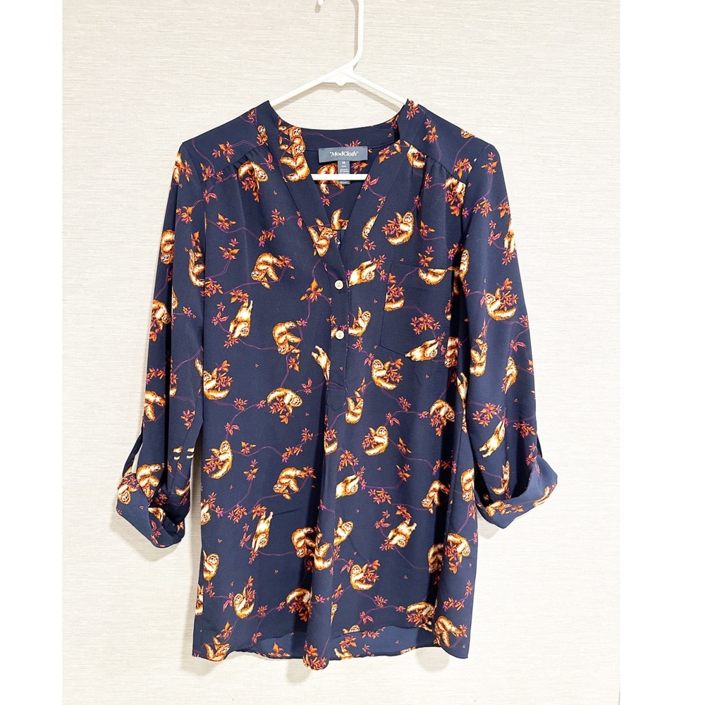 ModCloth sloth button blouse